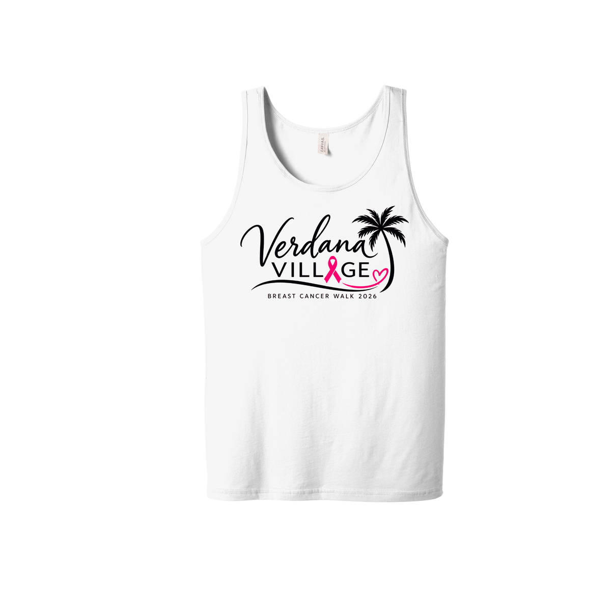 Verdana Village Breast Cancer Walk — Unisex Jersey Tank
