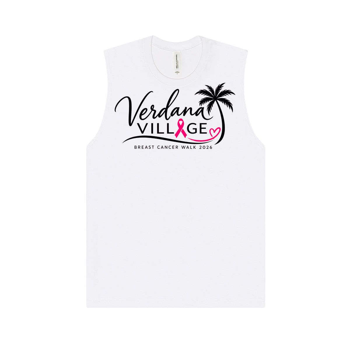 Verdana Village Breast Cancer Walk — Unisex Jersey Muscle Tank