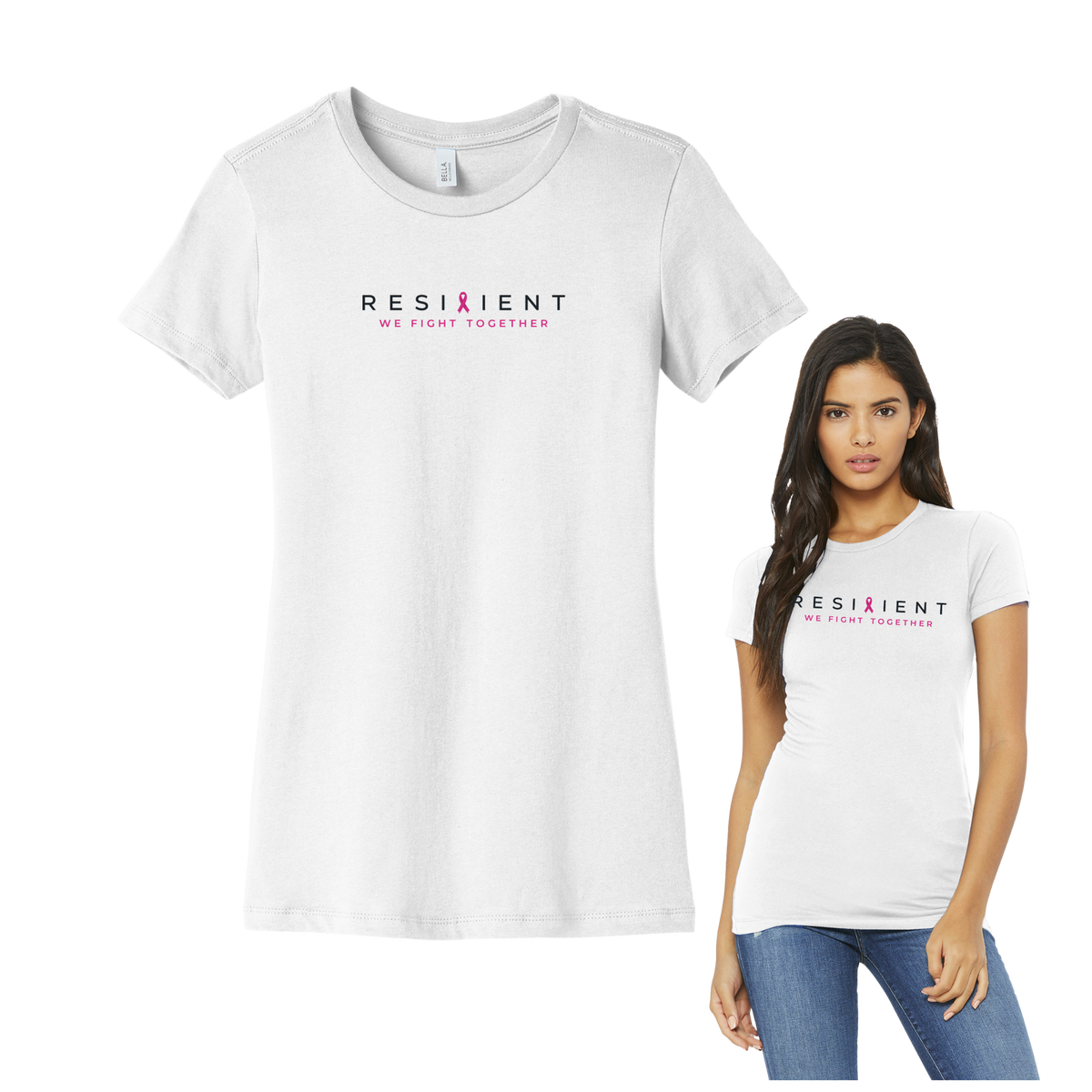 We Fight Together women's tee collage