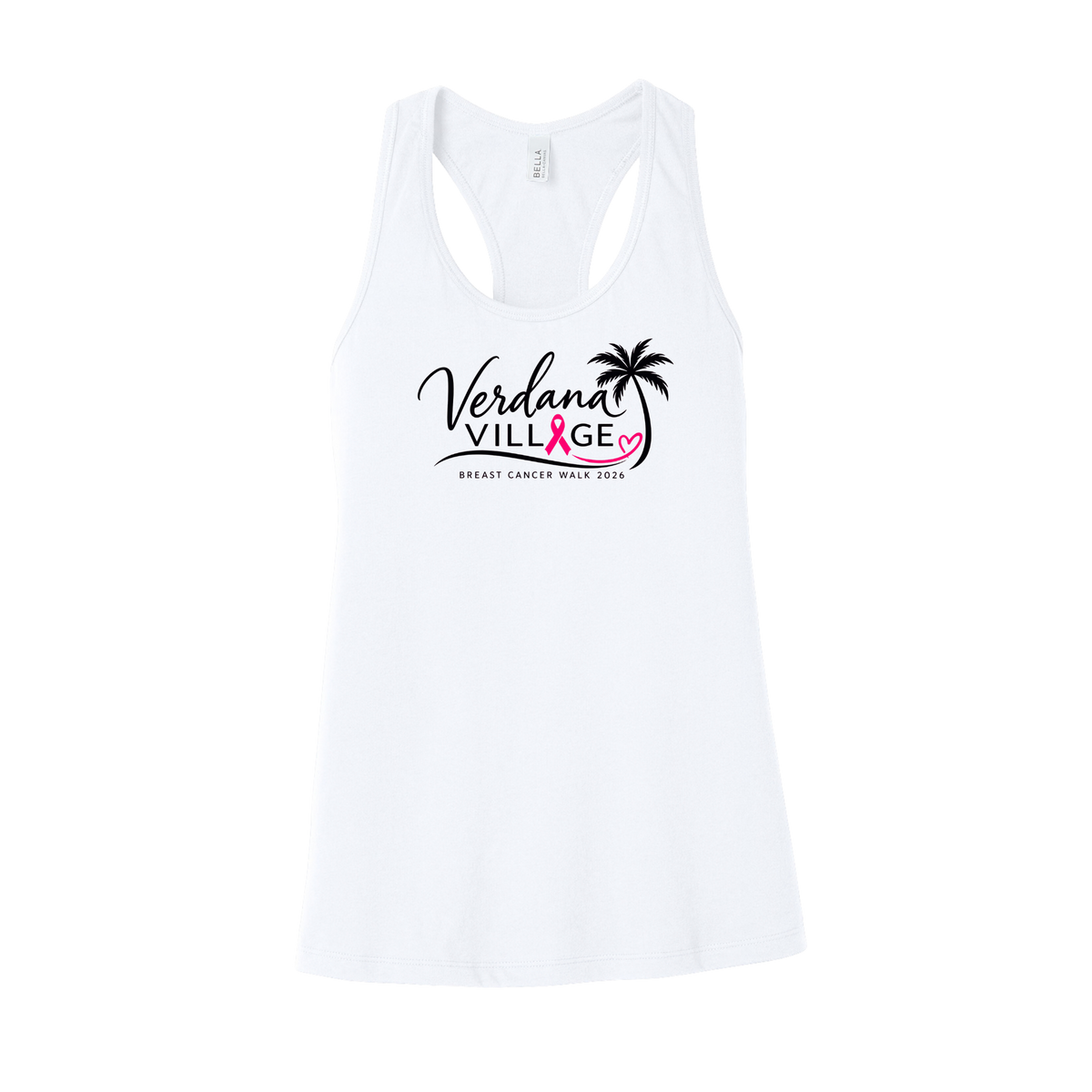 Verdana Village Breast Cancer Walk — Women's Jersey Racerback Tank