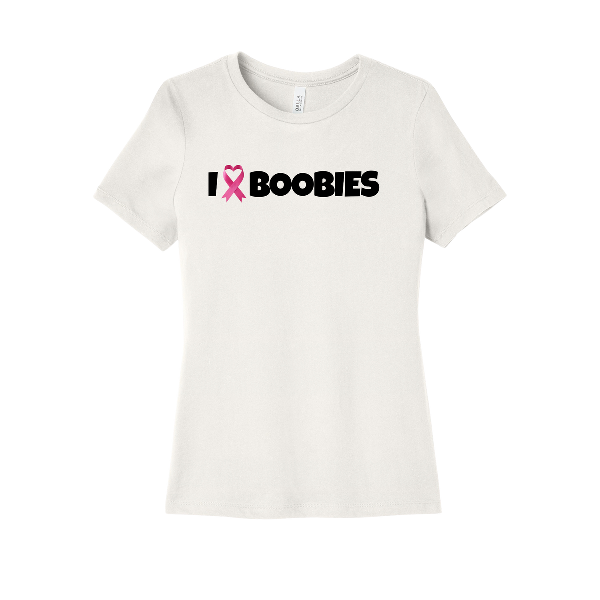 I Heart Boobies women's relaxed tee - Vintage White