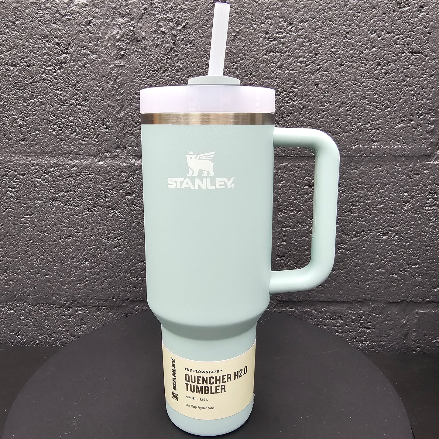 40oz Custom Engraved Stanley Sea Foam Green