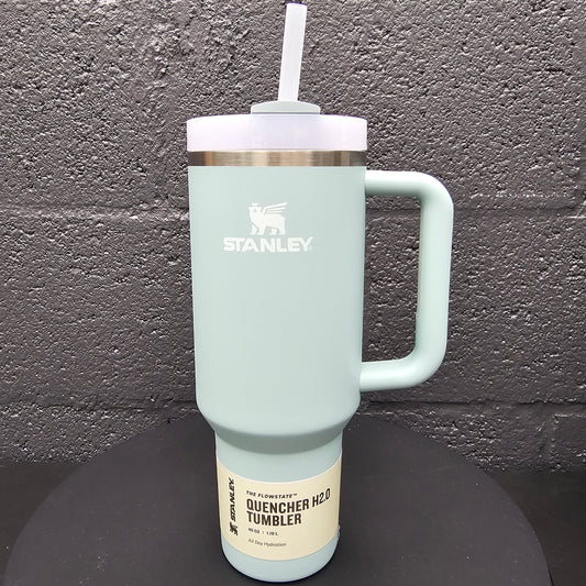 40oz Custom Engraved Stanley Sea Foam Green