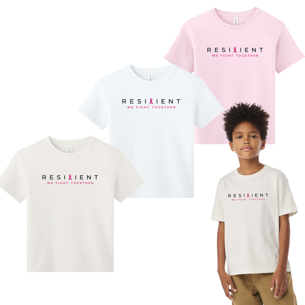 We Fight Together Youth 6-Ounce Heavyweight Tee collage