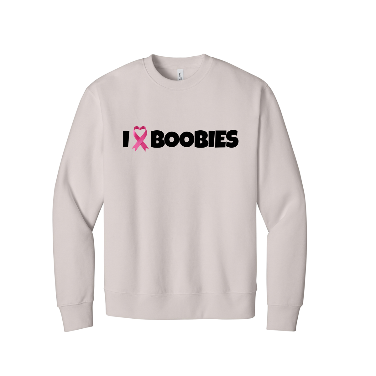 I Heart Boobies Unisex 10-Ounce Heavyweight Crewneck Sweatshirt - Dust