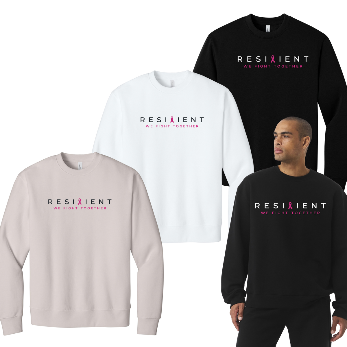 We Fight Together Unisex 10-Ounce Heavyweight Crewneck Sweatshirt collage