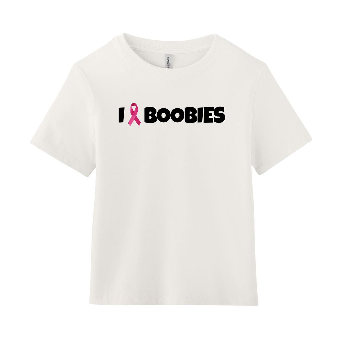I Heart Boobies women's 6-ounce heavyweight tee - Vintage White