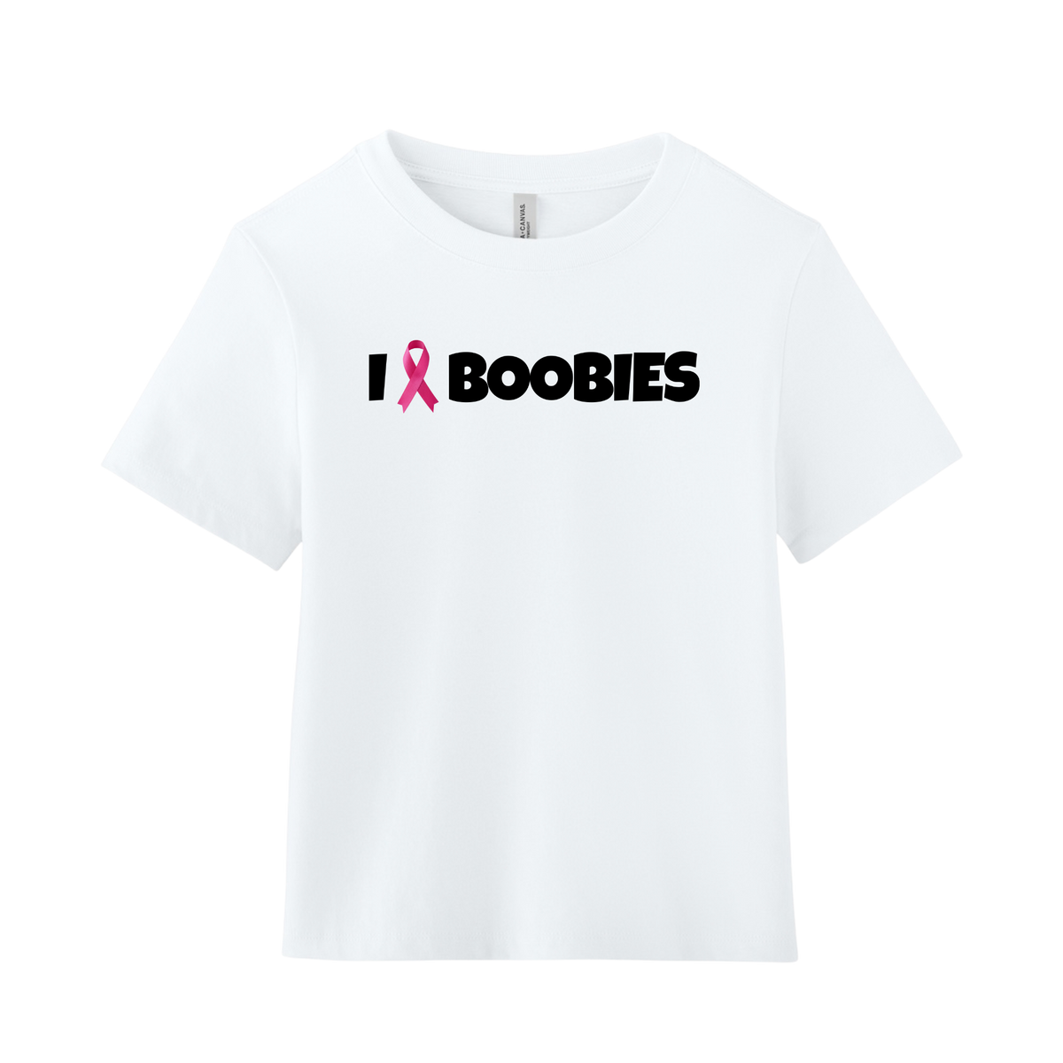 I Heart Boobies women's 6-ounce heavyweight tee - White