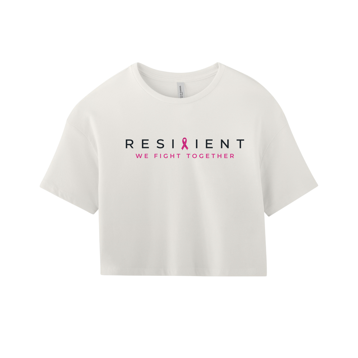 We Fight Together women's jersey crop tee - Vintage White