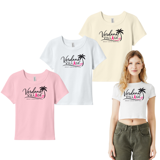 Verdana Village Breast Cancer Walk — Women's Micro Rib Baby Tee
