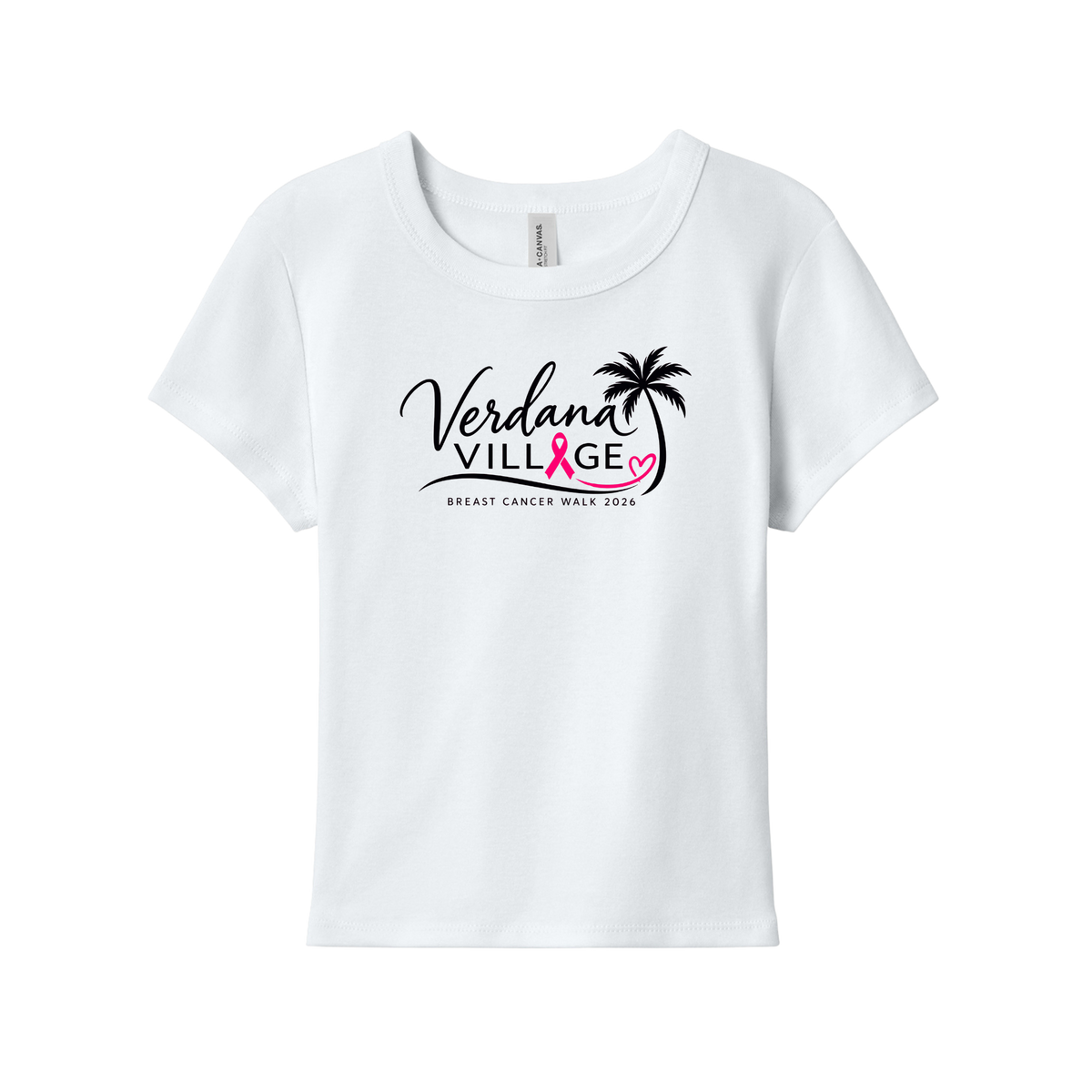 Verdana Village Breast Cancer Walk — Women's Micro Rib Baby Tee