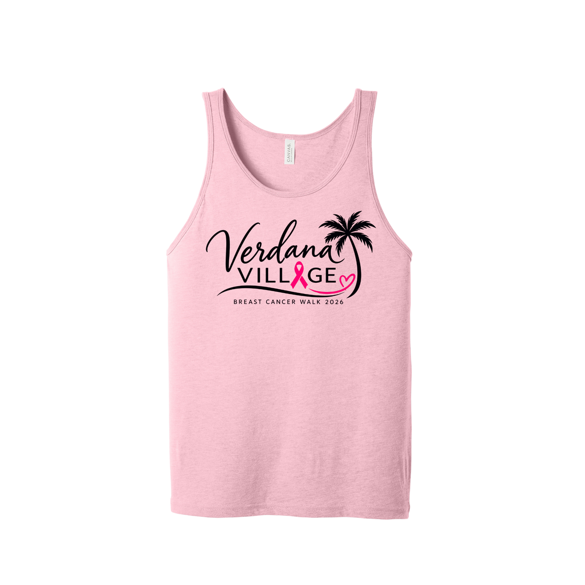Verdana Village Breast Cancer Walk — Unisex Jersey Tank