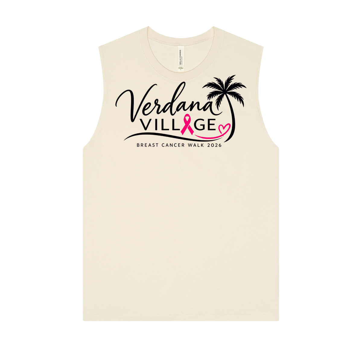 Verdana Village Breast Cancer Walk — Unisex Jersey Muscle Tank