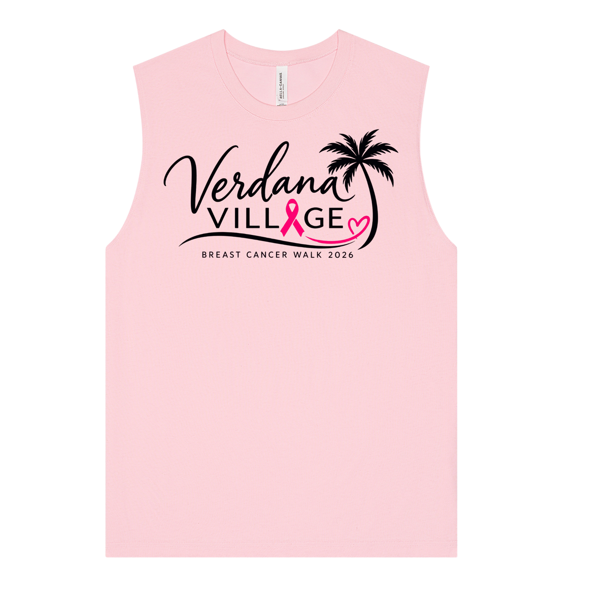 Verdana Village Breast Cancer Walk — Unisex Jersey Muscle Tank