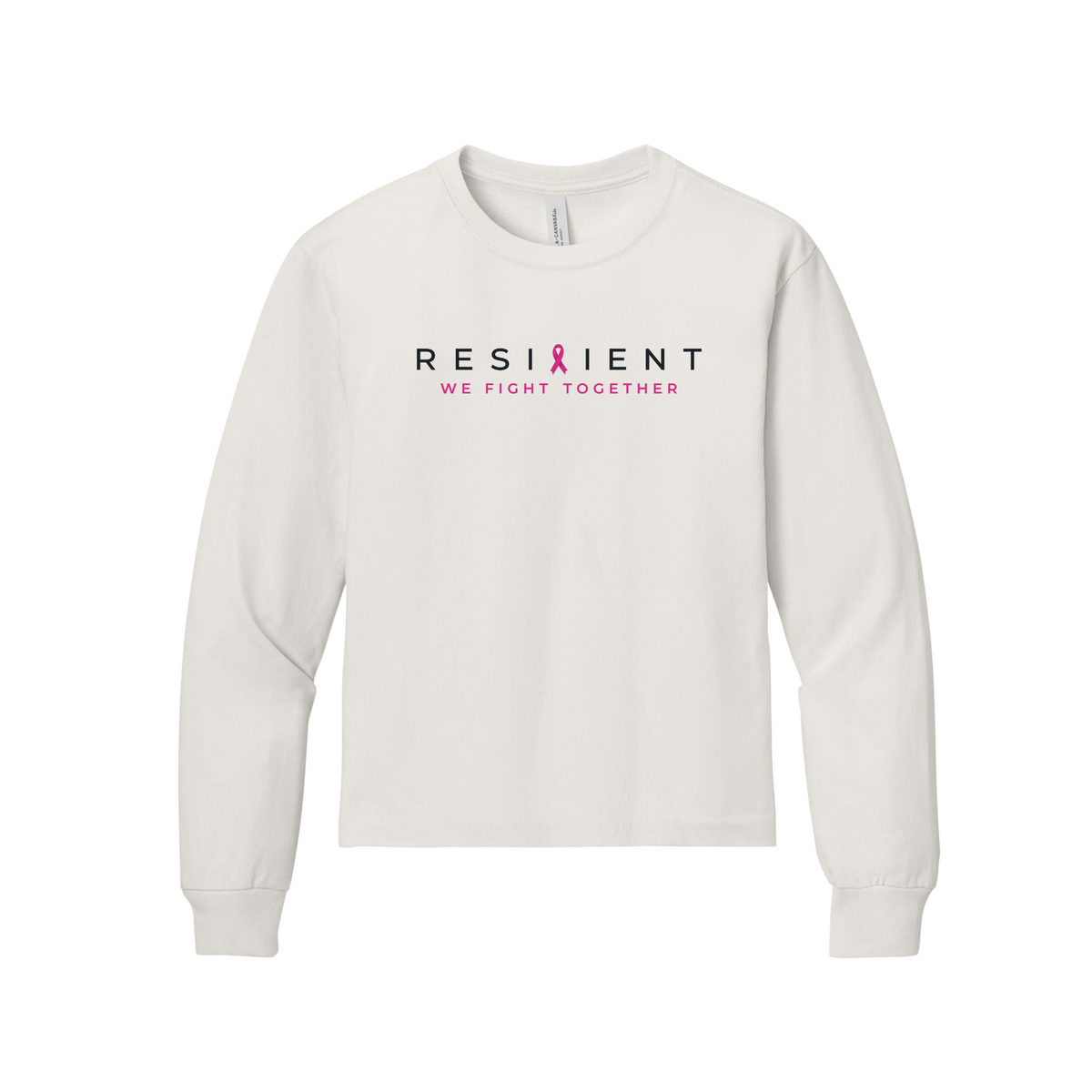 We Fight Together Youth 6-Ounce Heavyweight Long Sleeve Tee - Vintage White