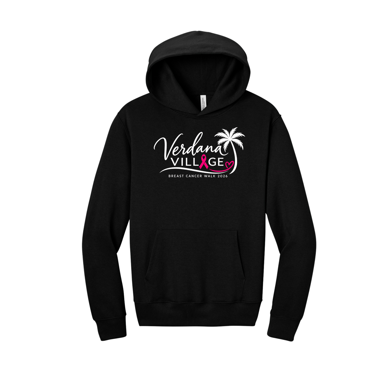 Verdana Village Breast Cancer Walk — Unisex 10-Ounce Heavyweight Pullover Hoodie