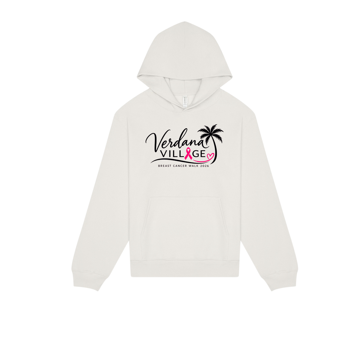 Verdana Village Breast Cancer Walk — Unisex 10-Ounce Heavyweight Pullover Hoodie