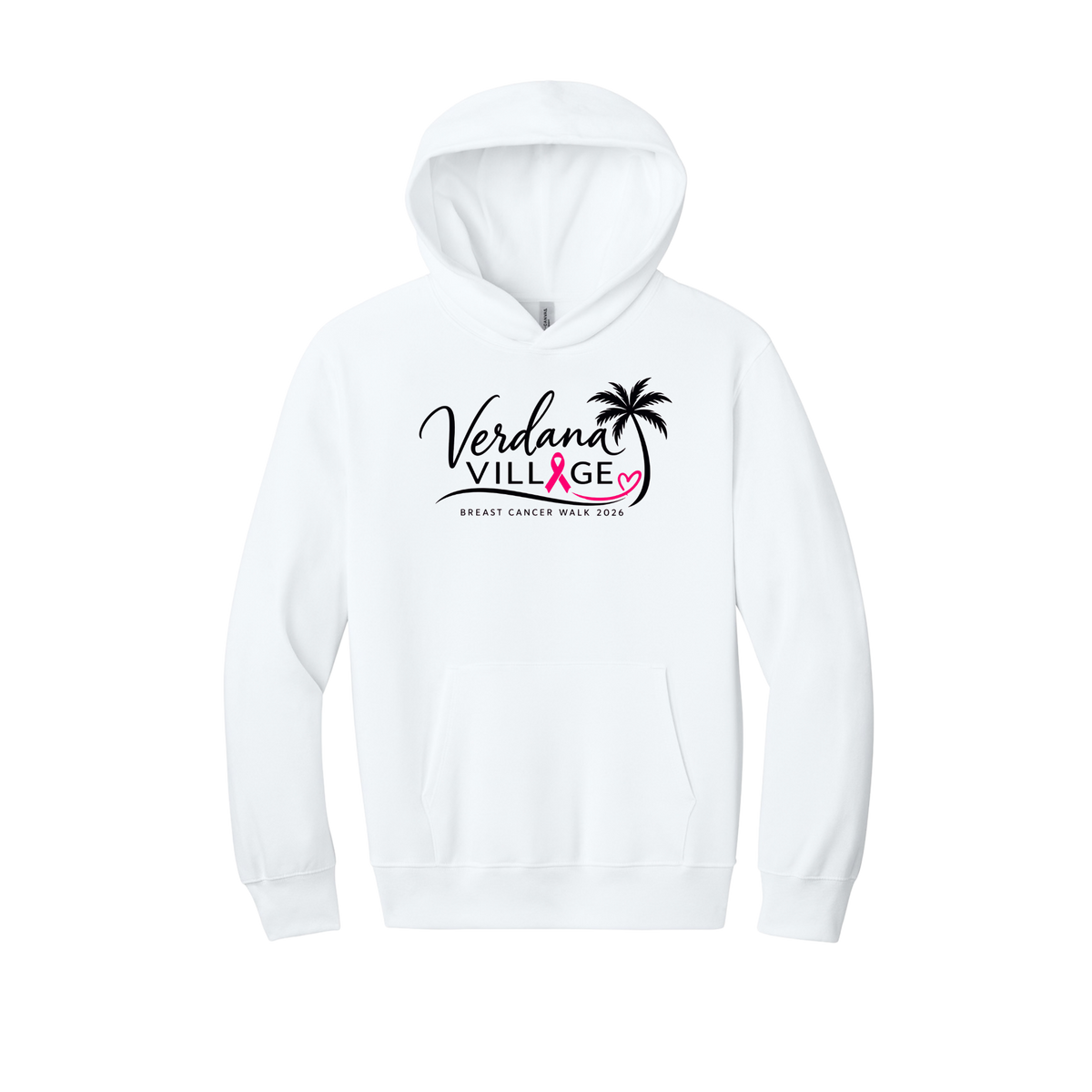Verdana Village Breast Cancer Walk — Unisex 10-Ounce Heavyweight Pullover Hoodie