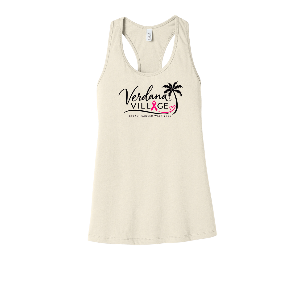 Verdana Village Breast Cancer Walk — Women's Jersey Racerback Tank