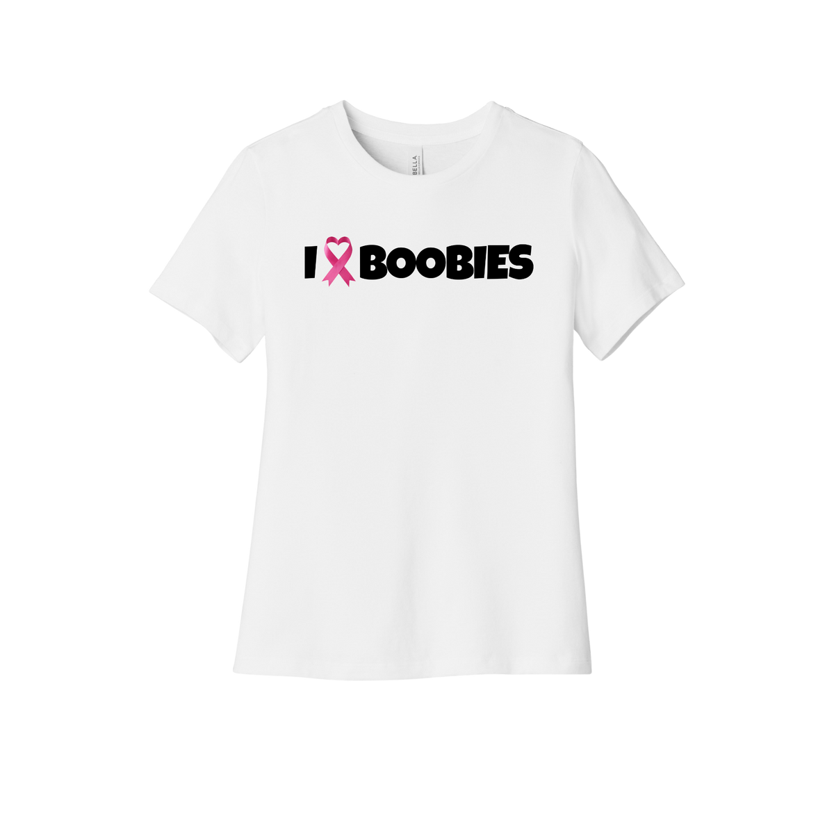 I Heart Boobies women's relaxed tee - White