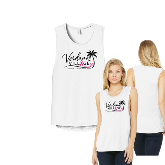 Verdana Village Breast Cancer Walk — Women's Flowy Scoop Muscle Tank
