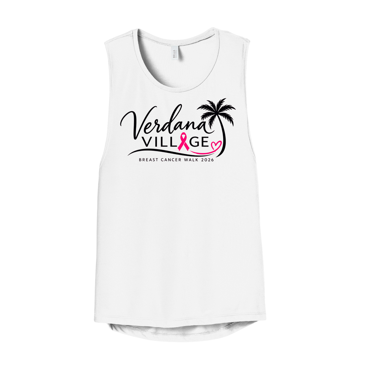 Verdana Village Breast Cancer Walk — Women's Flowy Scoop Muscle Tank