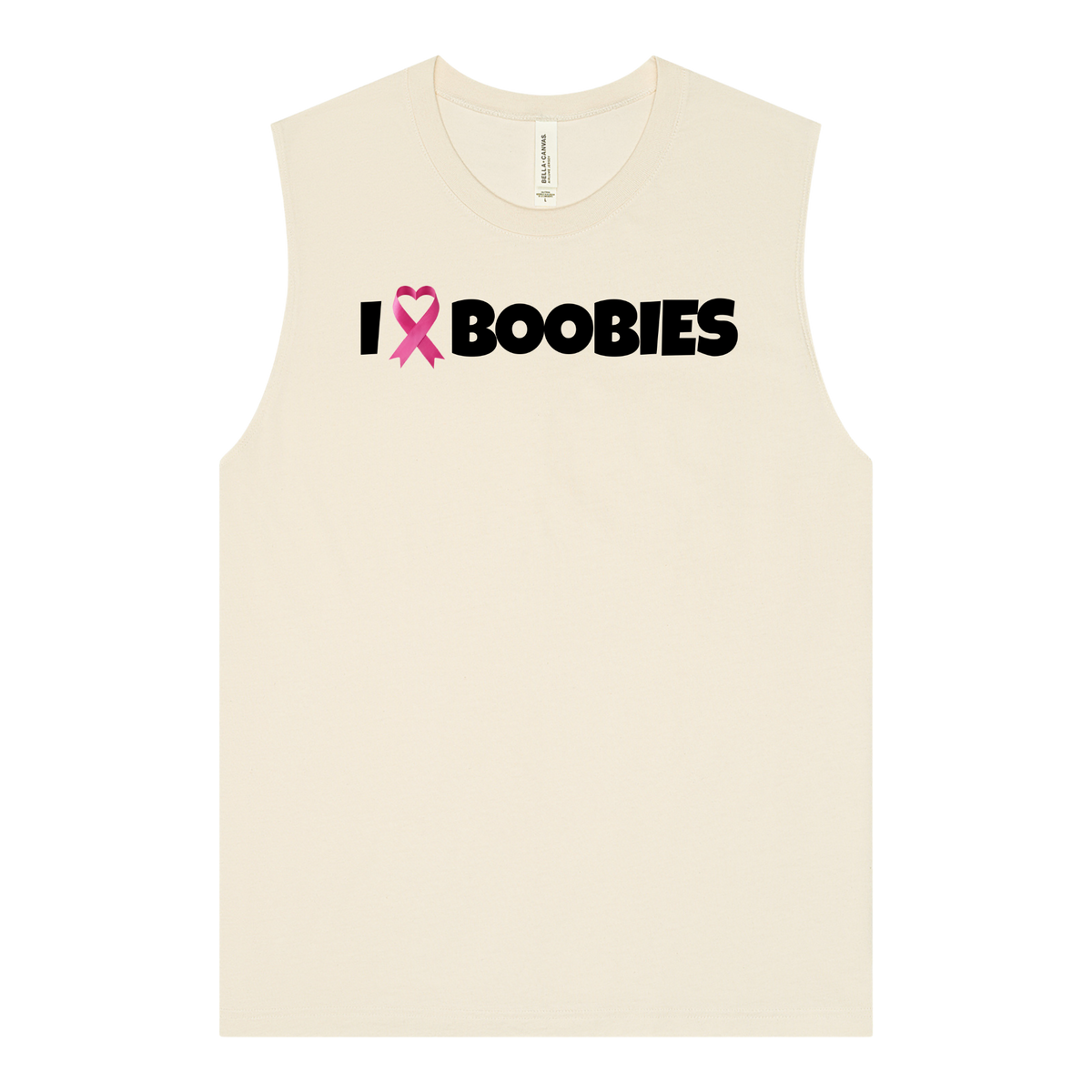 I Heart Boobies muscle tank - Natural