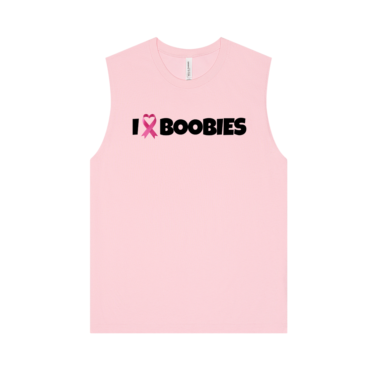 I Heart Boobies muscle tank - Pink