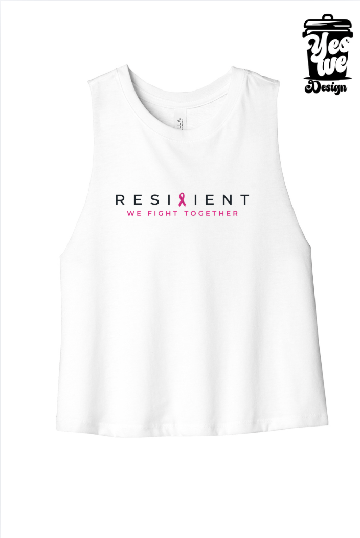BCA Racerback Crop Tank – White – RESILIENT