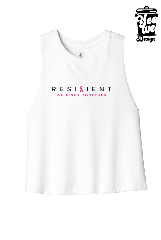 BCA Racerback Crop Tank – White – RESILIENT