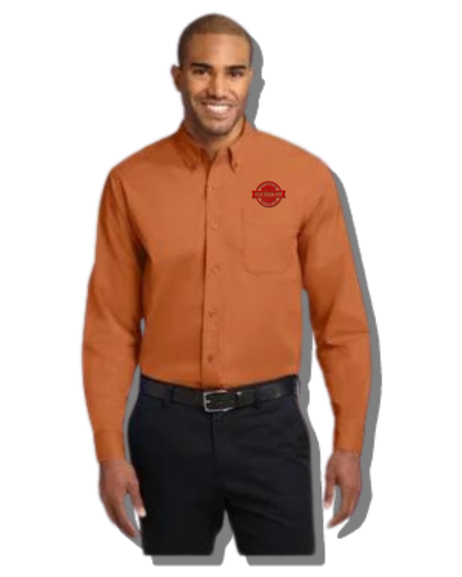 Mens Embroidered Button Down